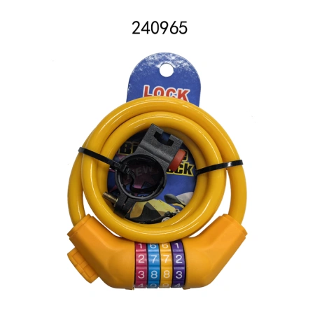 240965 bicycle four-digit combination lock Mountain bike cable lock Cycling wire lock Rim lock 240965 bicycle four-digit combination lock Mountain bike cable lock Cycling wire lock Rim lock